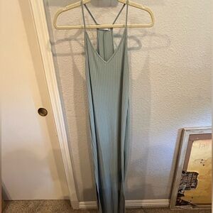 Light Turquoise Halter Slip Maxi Dress